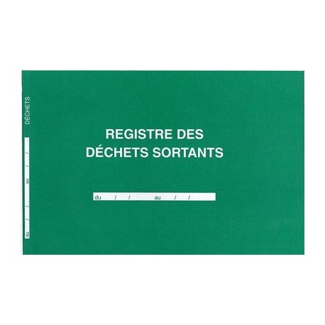 REGISTRE DES DECHETS SORTANTS 210X297  96P