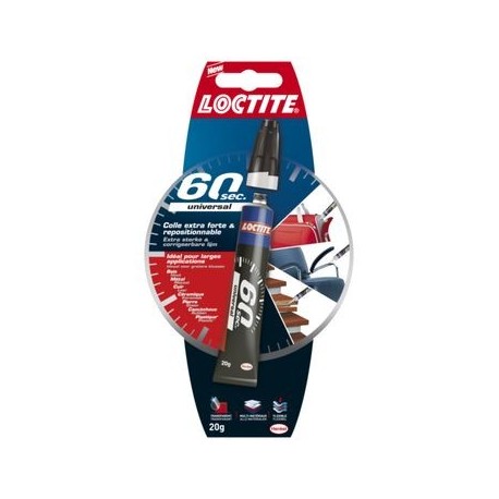 TUBE DE COLLE LOCTITE 60 SEC UNIVERSAL  SUPER GLUE 1978429