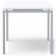 Bureau rectangulaire L.160 x P. 80 cm Blanc piétement Alu