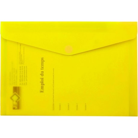 POCHETTE POLYPRO A SCRATCH 18 X 25 CM JAUNE 891792