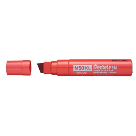 MARQUEUR PENTEL POINTE BISEAU EXTRA-LARGE FINE N50XL ROUGE N50XL-B