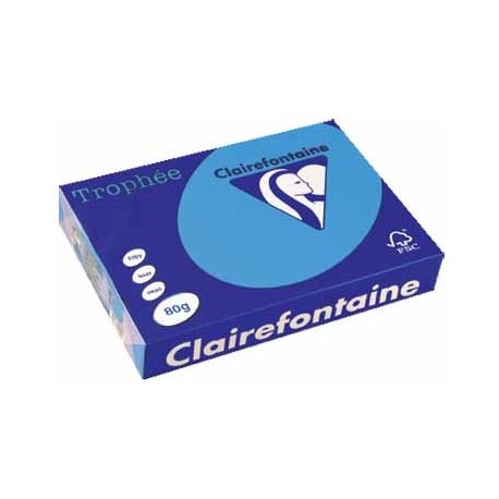 PAPIER TROPHEE A4 80G BLEU ROYAL RTE 500  1976 CLAIRALF