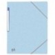 CHEMISES 3 RABATS ELASTIQUE CARTE OXORD TOP FILE A4 BLEU PASTEL *pqt10* 4001183