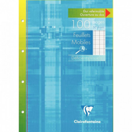 ETUI DE 50 FEUILLETS MOBILES A4 SÉYÈS 2,5MM AGRANDI 10/10 PERFORÉS COLORIS BLANC