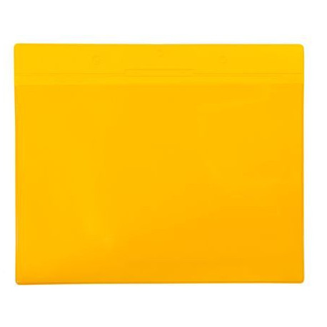 POCHETTE D'IDENTIFICATION MAGNETIQUE A4 PAYSAGE JAUNE x10