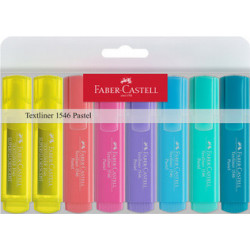 SURLIGNEURS POINTE BISEAU POCHETTE DE 8 FABER CASTELL