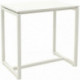 TABLE HAUTE L114CM H110 P75CM 4 PERSONNES BLANC/BLANC