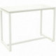 TABLE HAUTE L150CM 6 PERSONNES BLANC/BLANC