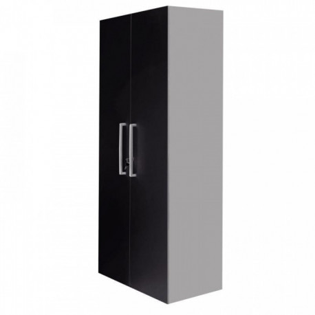 LOT DE 2 PORTES HAUTES L79.5XH159.5 POUR BIBLIOTHÈQUE MODULABLE NOIRE