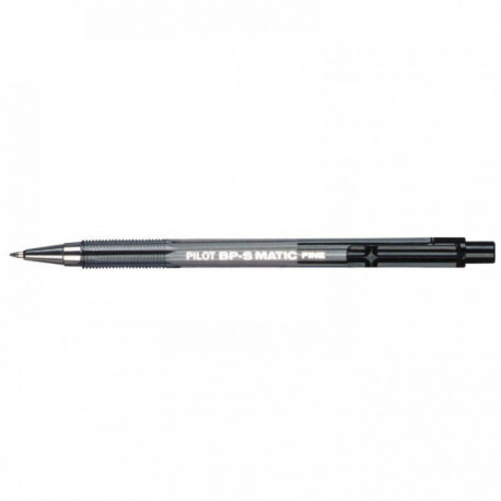 STYLO NOIR BILLE BPS MATIC RÉTRACTABLE POINTE FINE