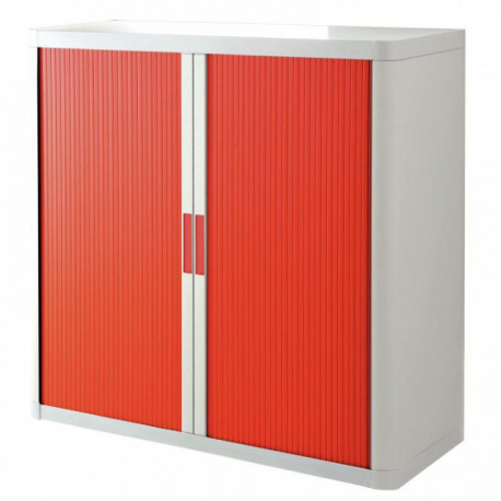 ARMOIRE BASSE BLANCHE RIDEAUX  ROUGES E1CT0009800042