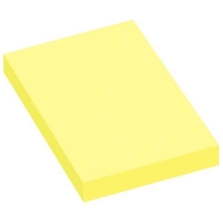 BLOC REPOSITIONNABLE 50X75 JAUNE *PQT12* 100F ECO  FSC  LIKE FSC