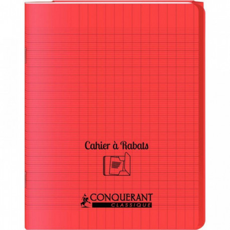 CAHIER A RABAT POLYPRO 17x22 48P 90G SEYES ROUGE