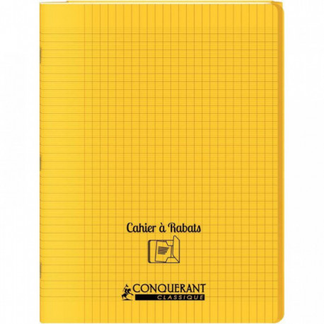 CAHIER A RABAT POLYPRO 24x32 48P 90G SEYES JAUNE