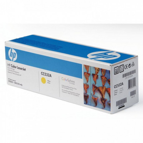 CC532A 304A JAUNE  TONER HP  2800PAGES