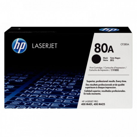 CF280A TONER LASER HP CF280A 80A pour PRO400/401 2700p. NOIR