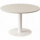 TABLE RONDE 6 PERSONNES DIAM 115 CM PIED BLANC PLATEAU BLANC TRE115.13.13