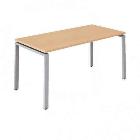 TABLE 160x80 PIEDS FIXES ARCHE CHENE CLAIR GRIS ALU 1171004RISA