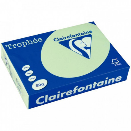 RAMETTE DE 500 FEUILLES DE PAPIER 80G DE FORMAT A3 VERT GOLF TROPHEE CLAIREFONTA