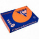 RAMETTE DE 500 FEUILLES DE PAPIER 80G DE FORMAT A4 ORANGE FLUO TROPHEE CLAIREFON