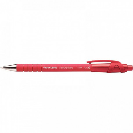 STYLO ROUGE BILLE FLEXGRIP ULTRA RÉTRACTABLE POINTE MOYENNE PAPERMATE S01