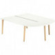 TABLE LAGONROBIN 12 LUNE EXTENSION D'EXTRÉMITÉ L60CM PLATEAU BLANC