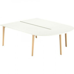 TABLE LAGONROBIN 12 LUNE EXTENSION D'EXTRÉMITÉ L60CM PLATEAU BLANC