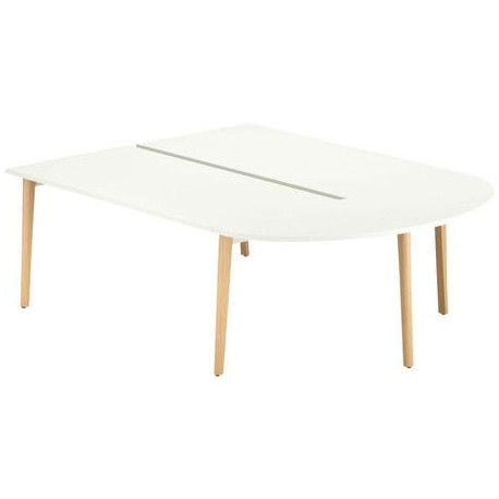 TABLE LAGONROBIN 12 LUNE EXTENSION D'EXTRÉMITÉ L60CM PLATEAU BLANC