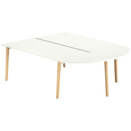 TABLE LAGONROBIN 12 LUNE EXTENSION D'EXTRÉMITÉ L60CM PLATEAU CHÊNE CLAIR