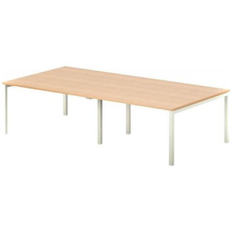 TABLE DE BUREAU SUR STRUCTURE PARTAGÉE ARIAL ÉLÉMENT SUIVANT L140CM PLATEAU CHÊ