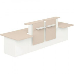 MODULE INDÉPENDANT FAB FR RETOUR GAUCHE L152CM CHÊNE CLAIR/BLANC