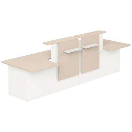 MODULE INDÉPENDANT FAB FR RETOUR GAUCHE L152CM CHÊNE CLAIR/BLANC