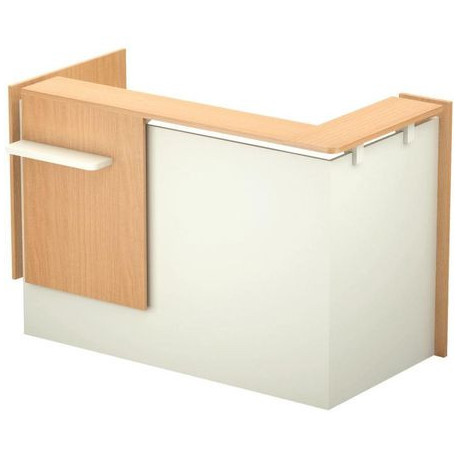 MODULE INDÉPENDANT FAB FR AVEC ANGLE RETOUR GAUCHE L160CM CHÊNE CLAIR/BLANC