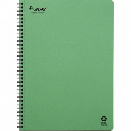 CAHIER SPIRALE A4 120P 90G  SEYES FOREVER FSC 100% RECYCLE FAB France 