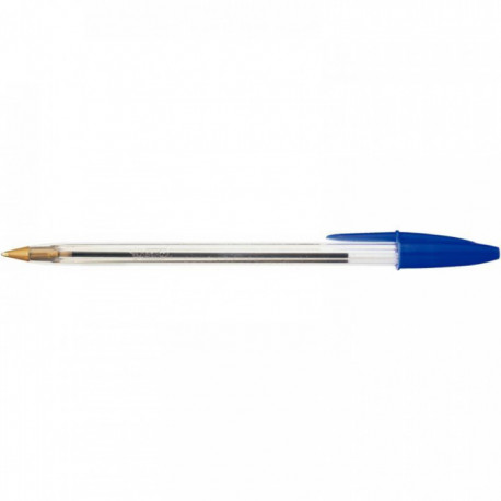 STYLOS BIC CRISTAL BTE DE 50 POINTE MOYENNE BLEU