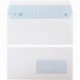 BOÎTE DE 50 ENVELOPPES BLANCHES DL 110X220 80G/M² FENÊTRE 45X100 BANDE SILICONÉE