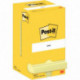 BLOC REPOSITIONNABLE 76X76 JAUNE *PQT12* 100F 23612 POST IT PEFC NOTE 654