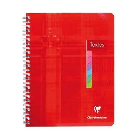 CAHIER DE TEXTES RELIURE INTEGRALE CLAIREFONTAINE 17x22 90G 144 PAGES SEYES