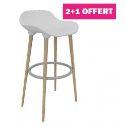 PACK 2+1 OFFERT* TABOURET HAUT DOSSIER BAS