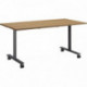 TABLE DE RÉUNION MOBILE RABATTABLE L180CM CONNEXION PLATEAU CHÊNE DU BOCAGE/PIÈTEMENT ANTHRACITE