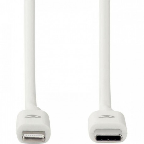 CORDON USB TYPE C VERS TYPE LIGHTNING 1M BLANC