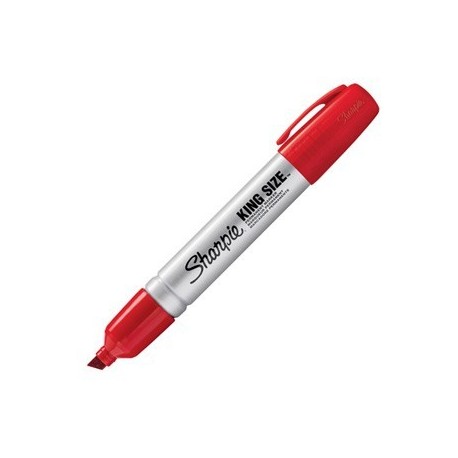 MARQUEURS SHARPIE METAL LARGE BISEAUTE ROUGE